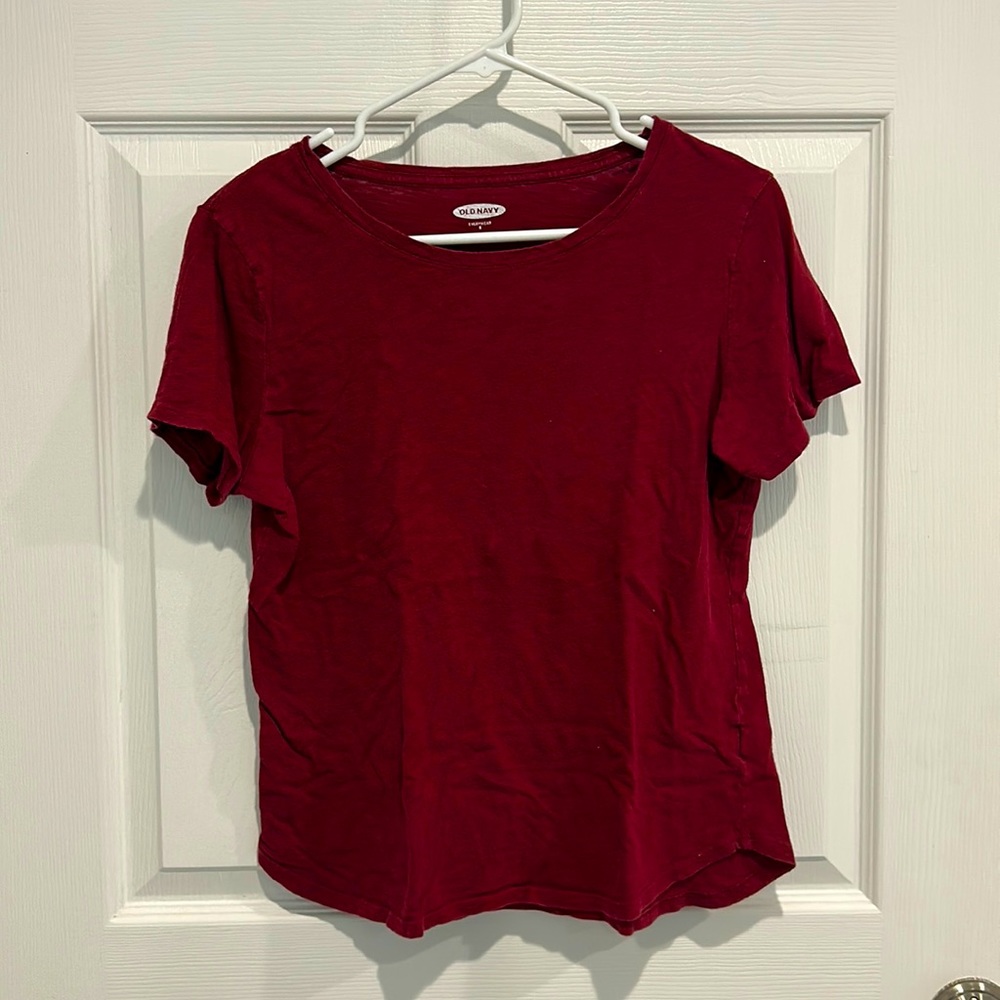 Burgundy shirt